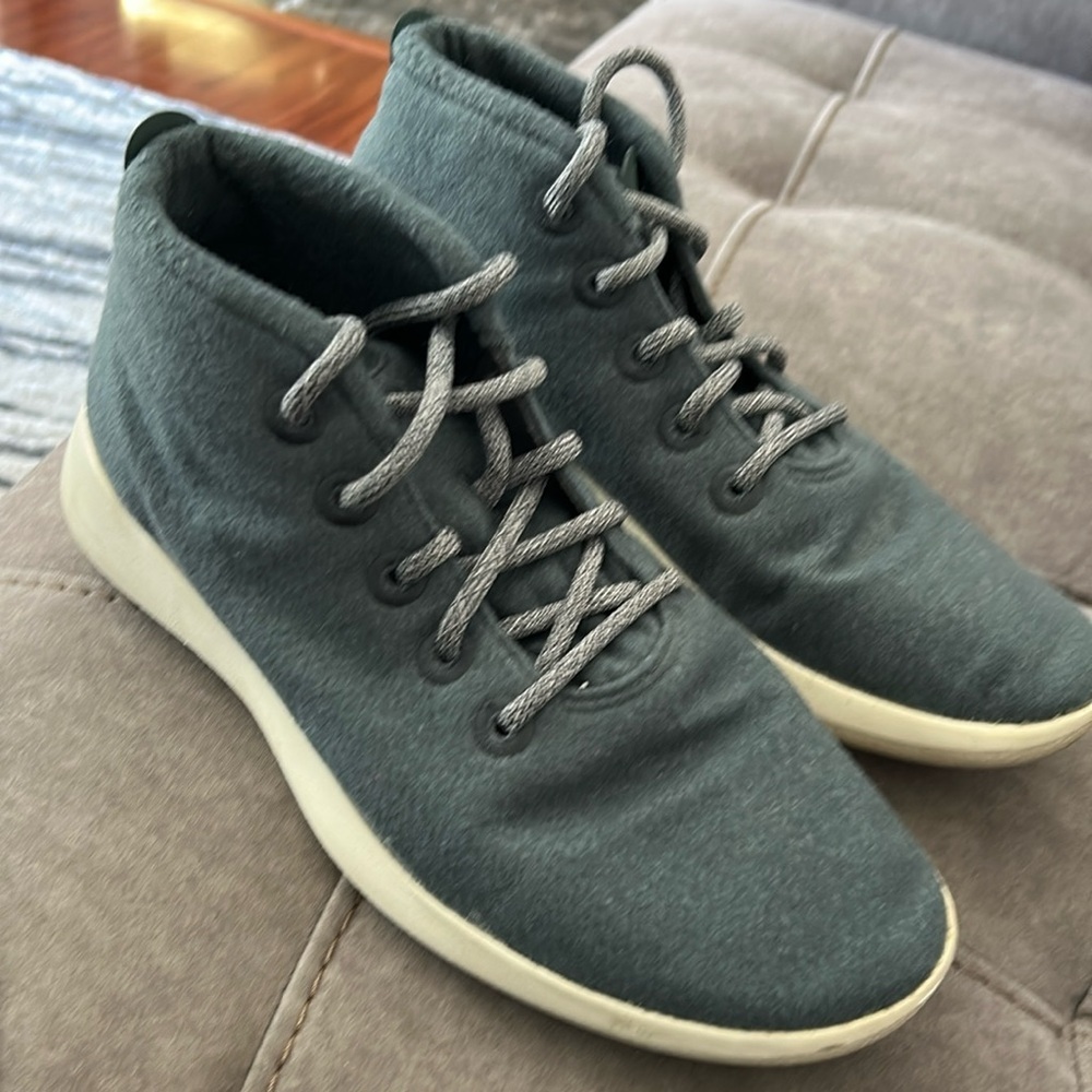 Allbirds Mizzle Up WRU gray blue wool sneakers 10